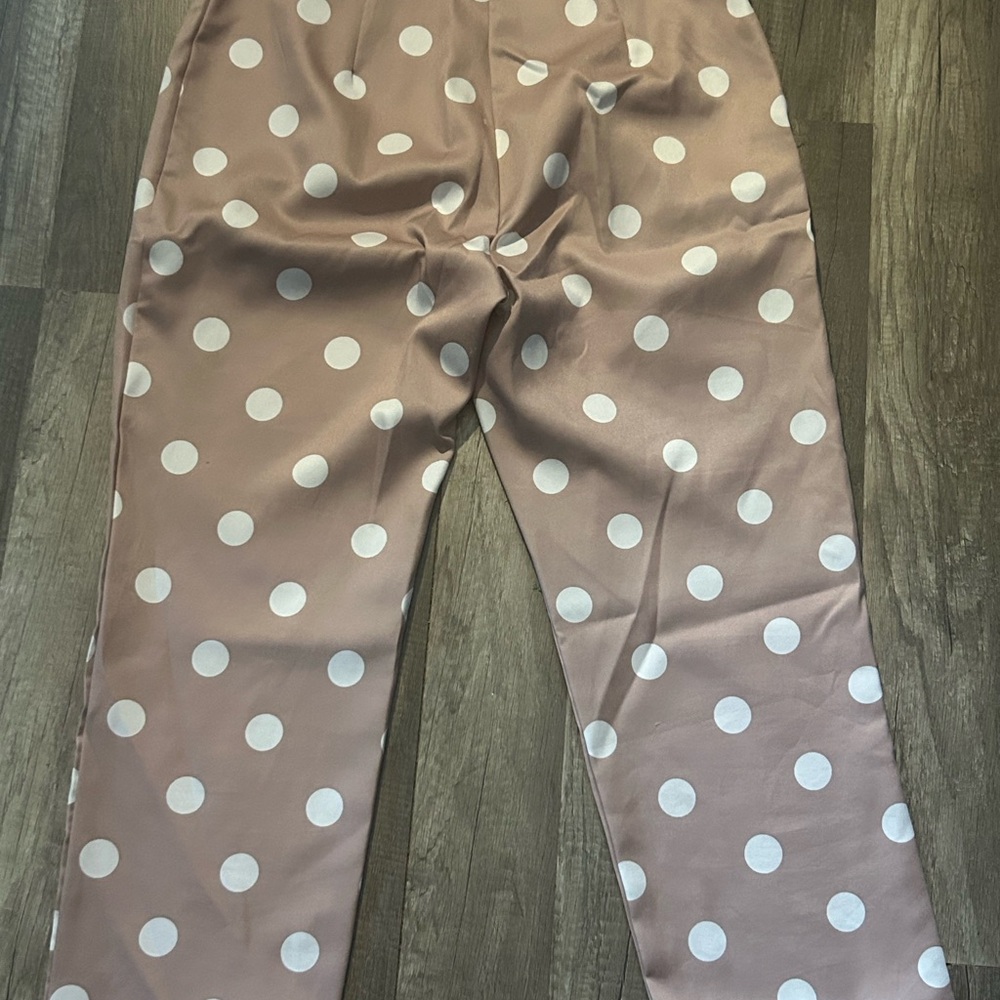 Polka Dot Pants in Pink and White